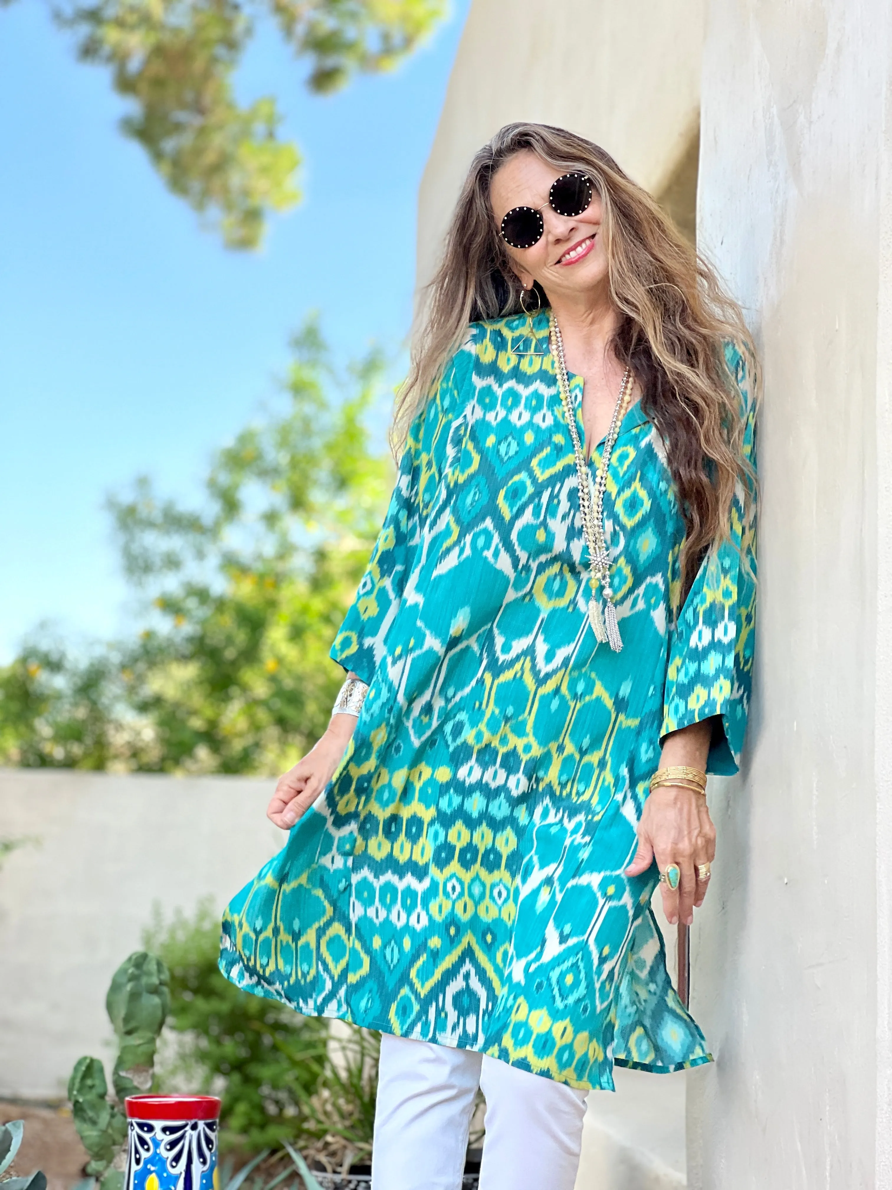 Acqua Vita Italian Silk Midi Tunic