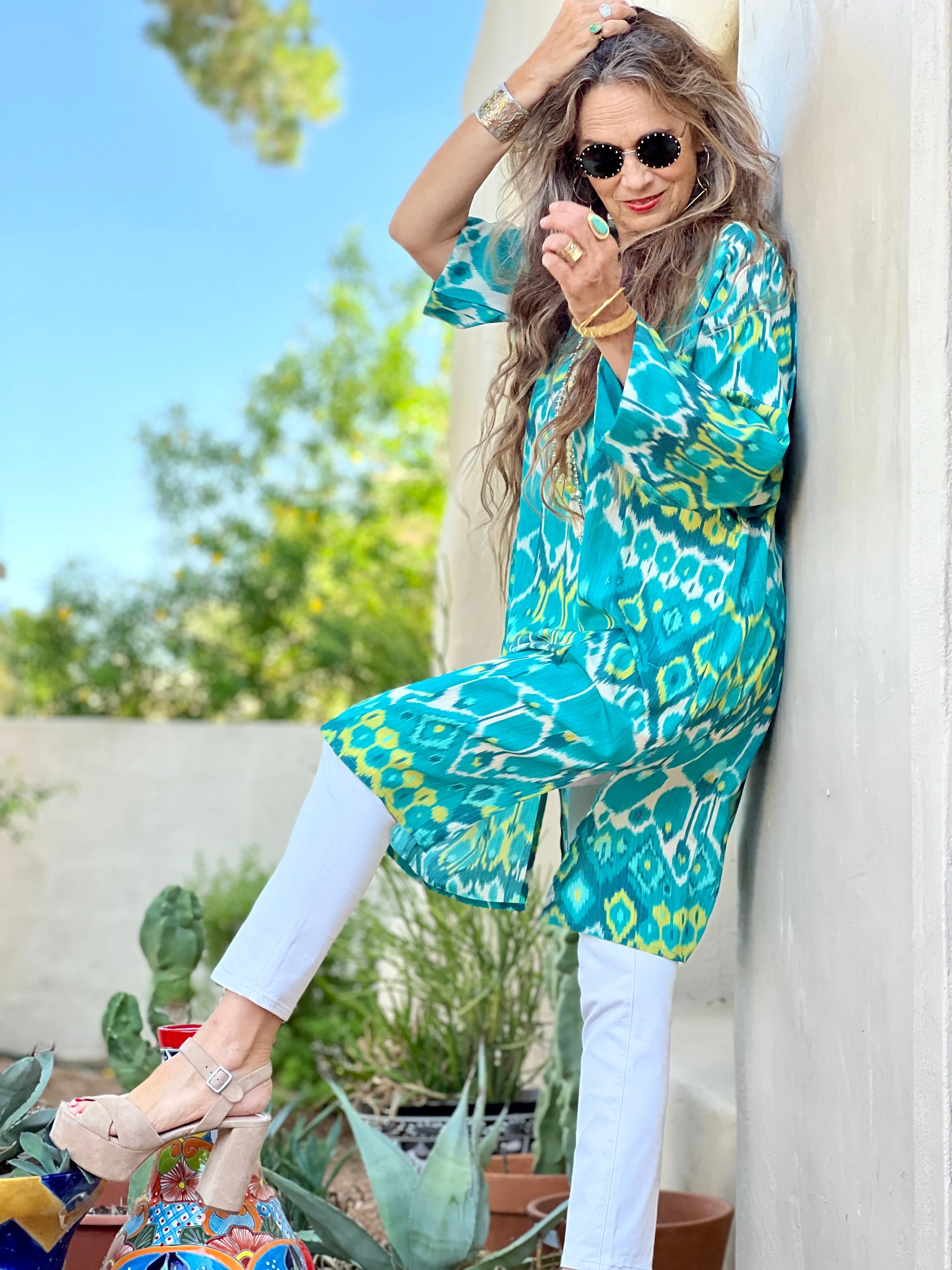 Acqua Vita Italian Silk Midi Tunic