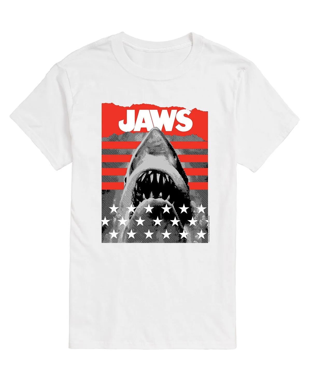 AIRWAVES Men's Patriotic Jaw T-Shirt, White