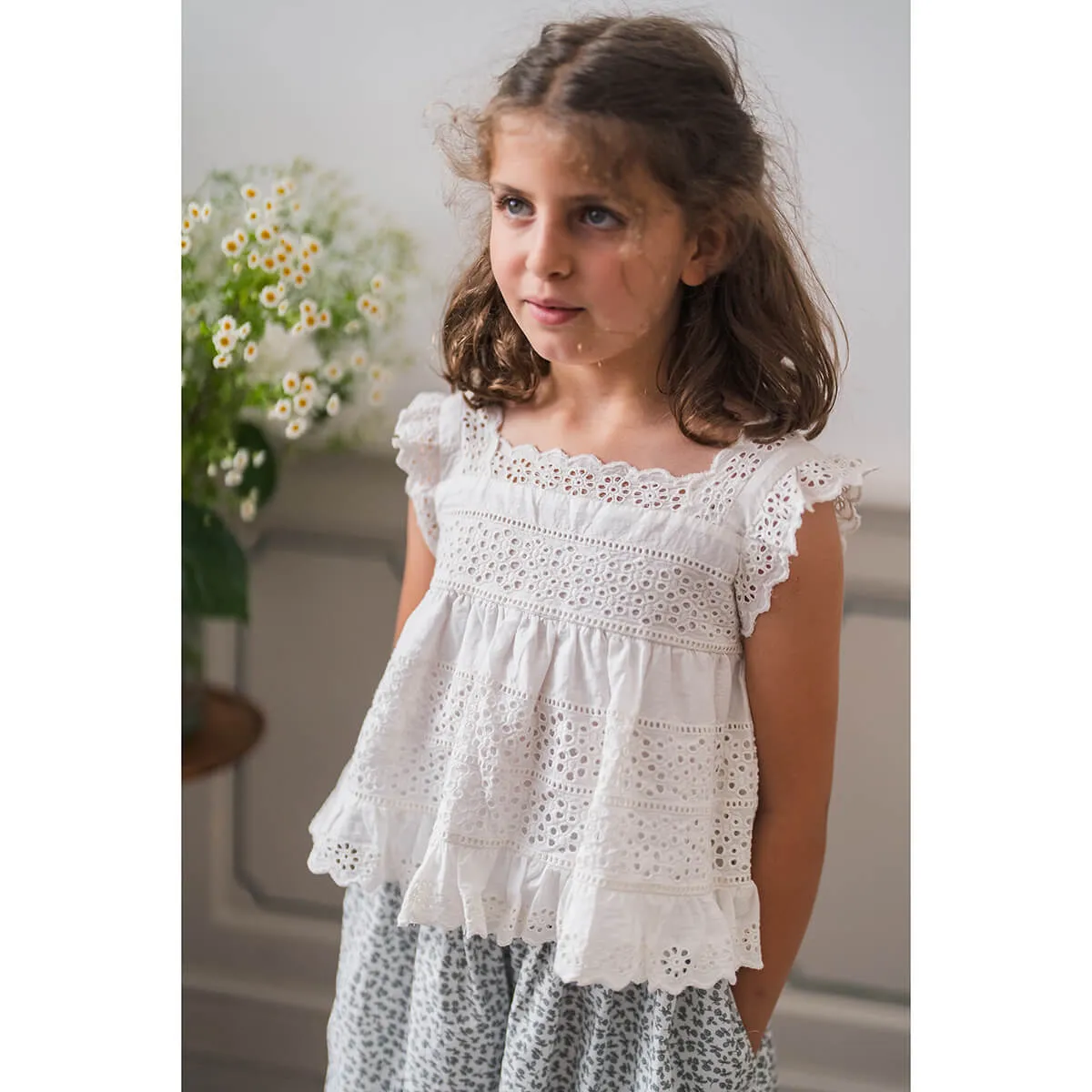 Elegant Ava White Blouse by Little Cotton Clothes - Womens Fashion Top