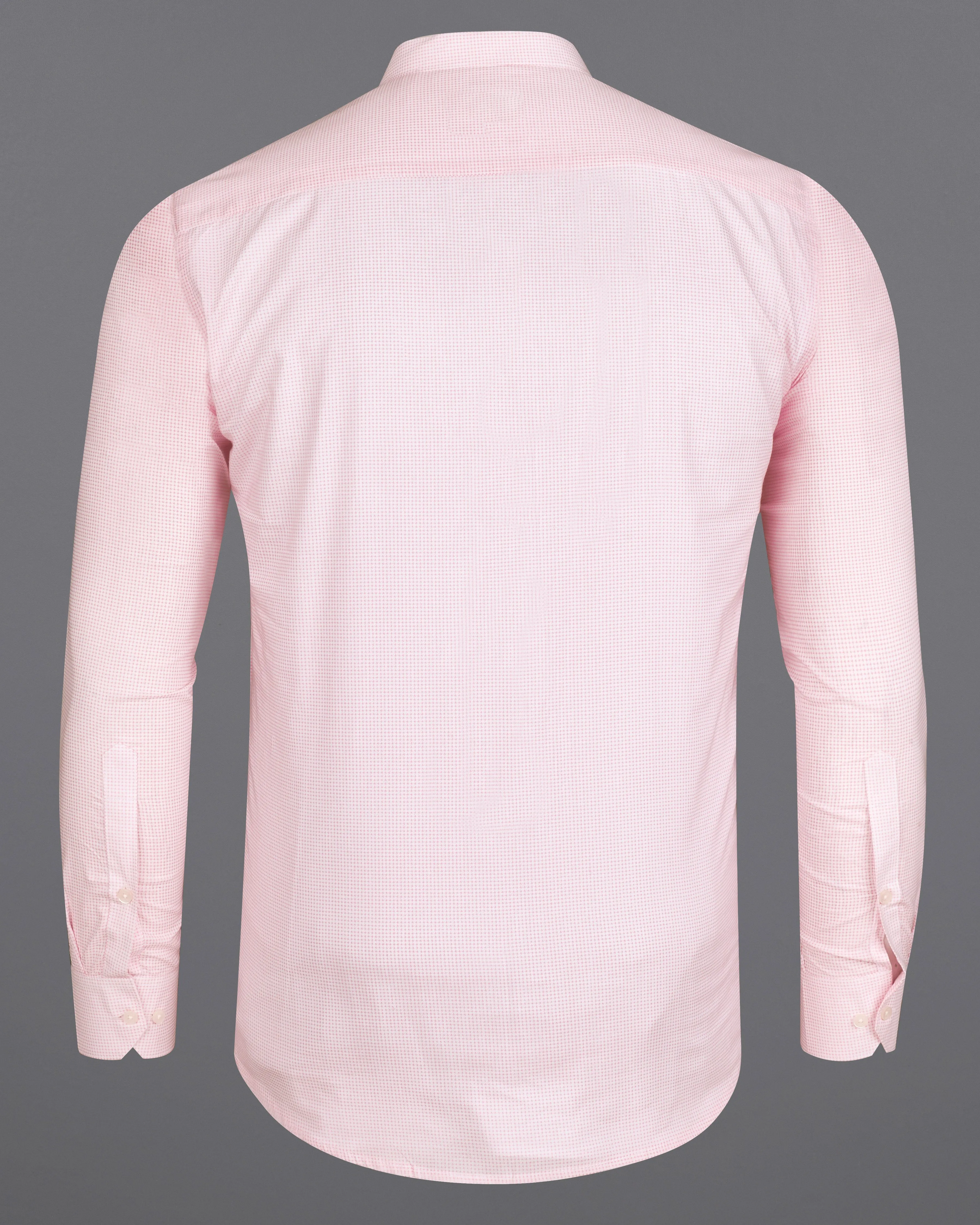 Azalea Pink and White Premium Cotton Shirt