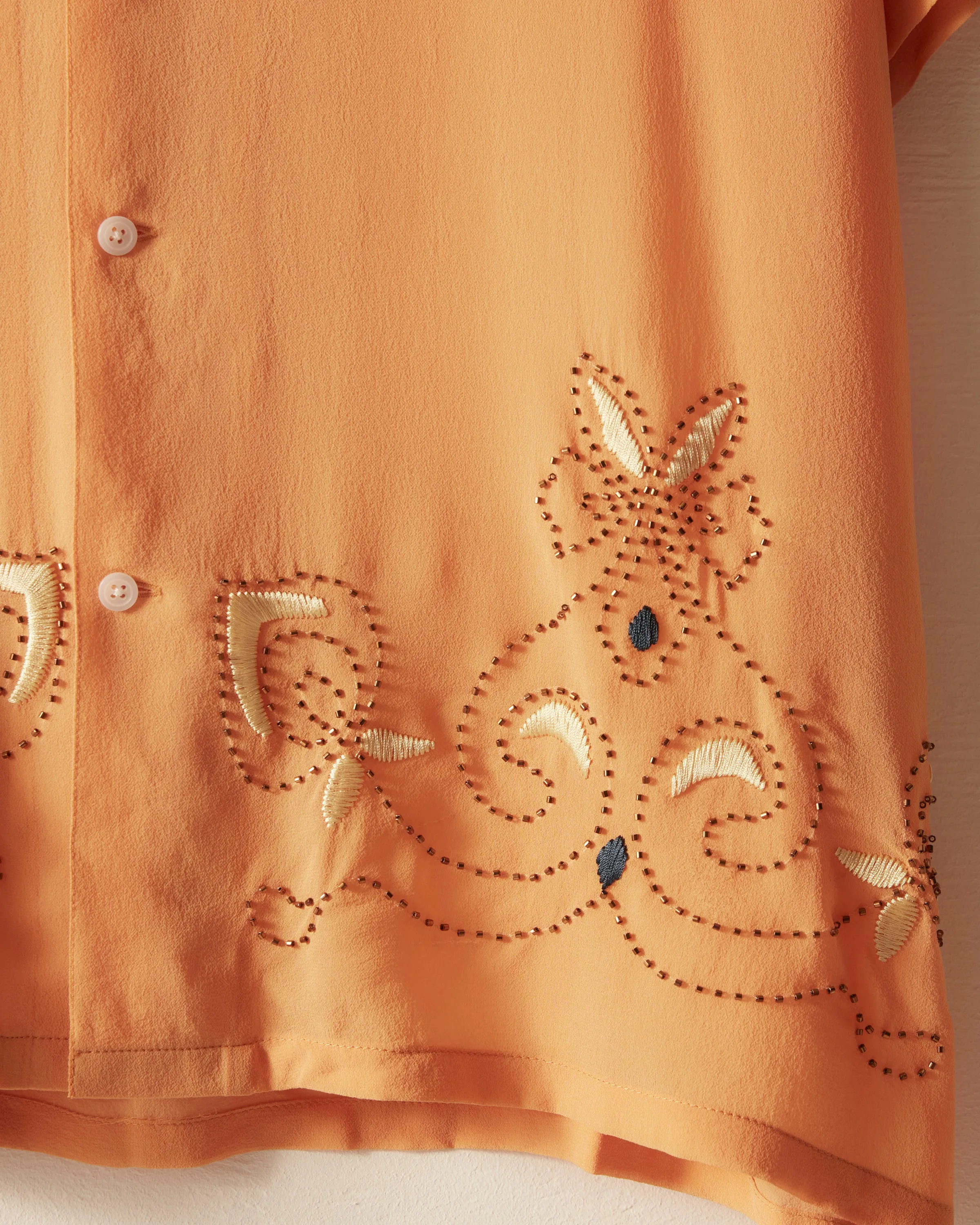 Beaded Cantaloupe Short Sleeve Shirt