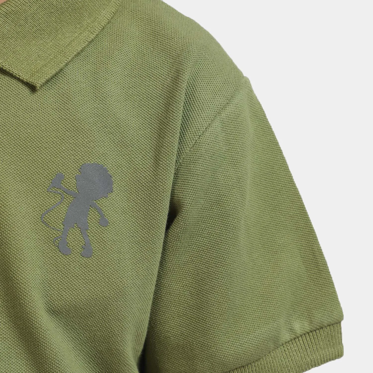 Boys Polo T-Shirt Basic - Olive