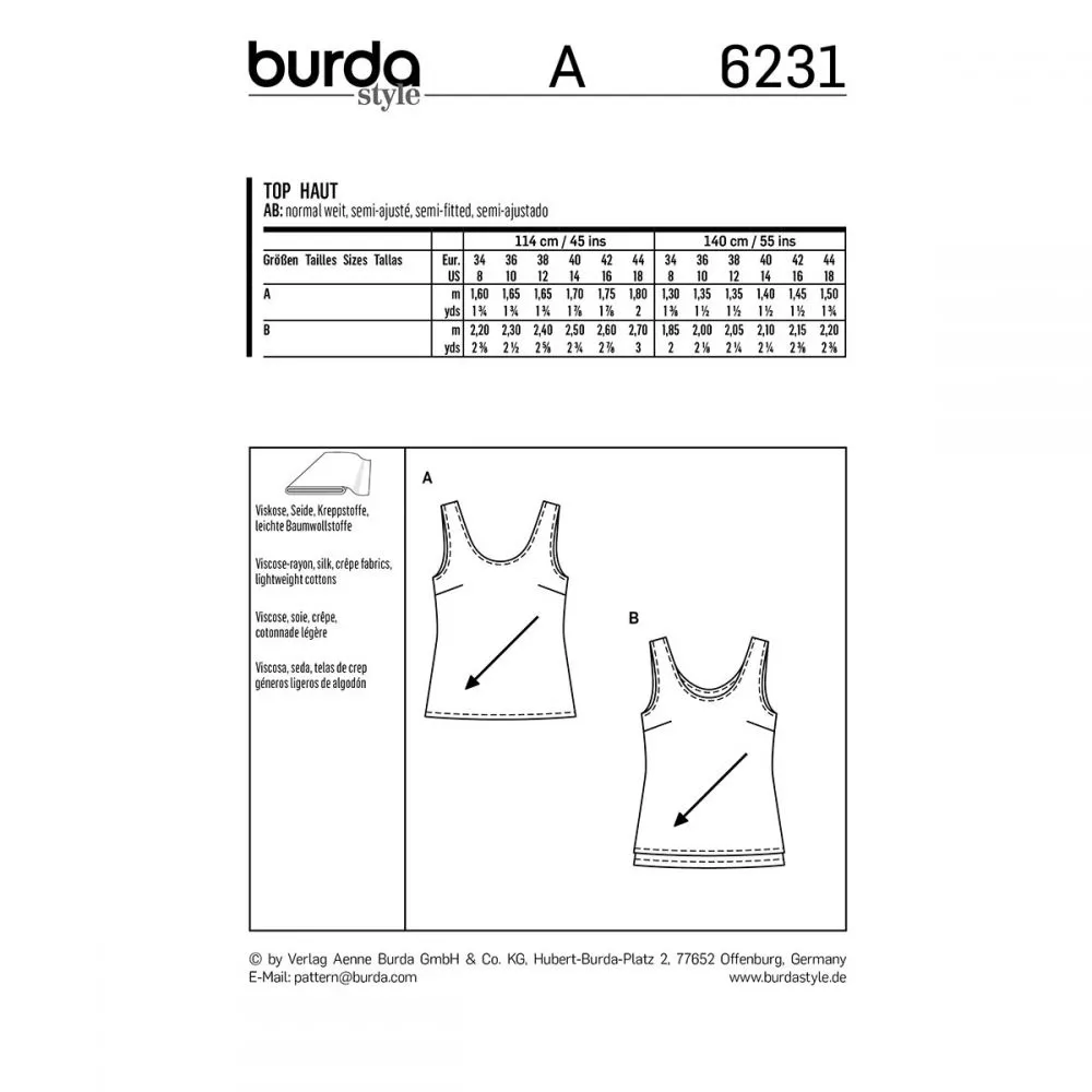 Burda Tops 6231