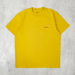 Carhartt WIP American Script S/S Tee - Golden Olive