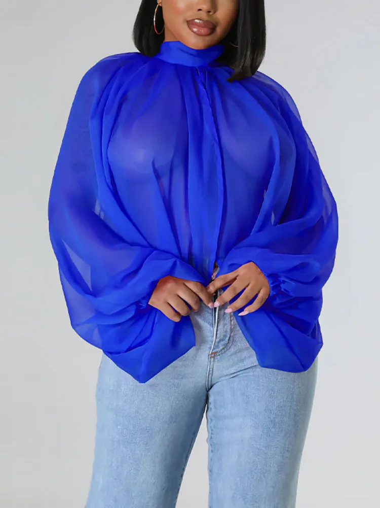 Chiffon Asymmetric Top