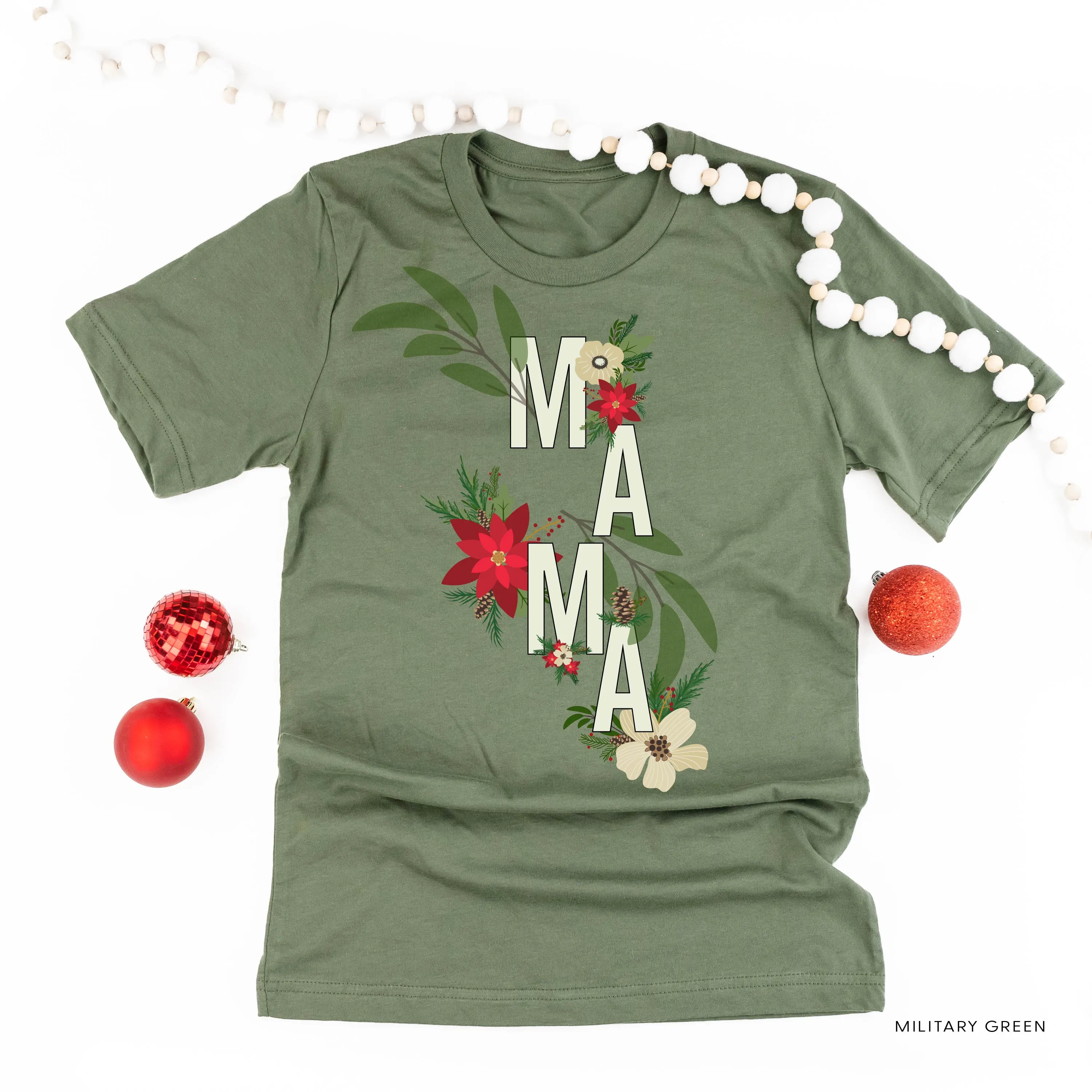 Christmas Floral Mama - Unisex Tee