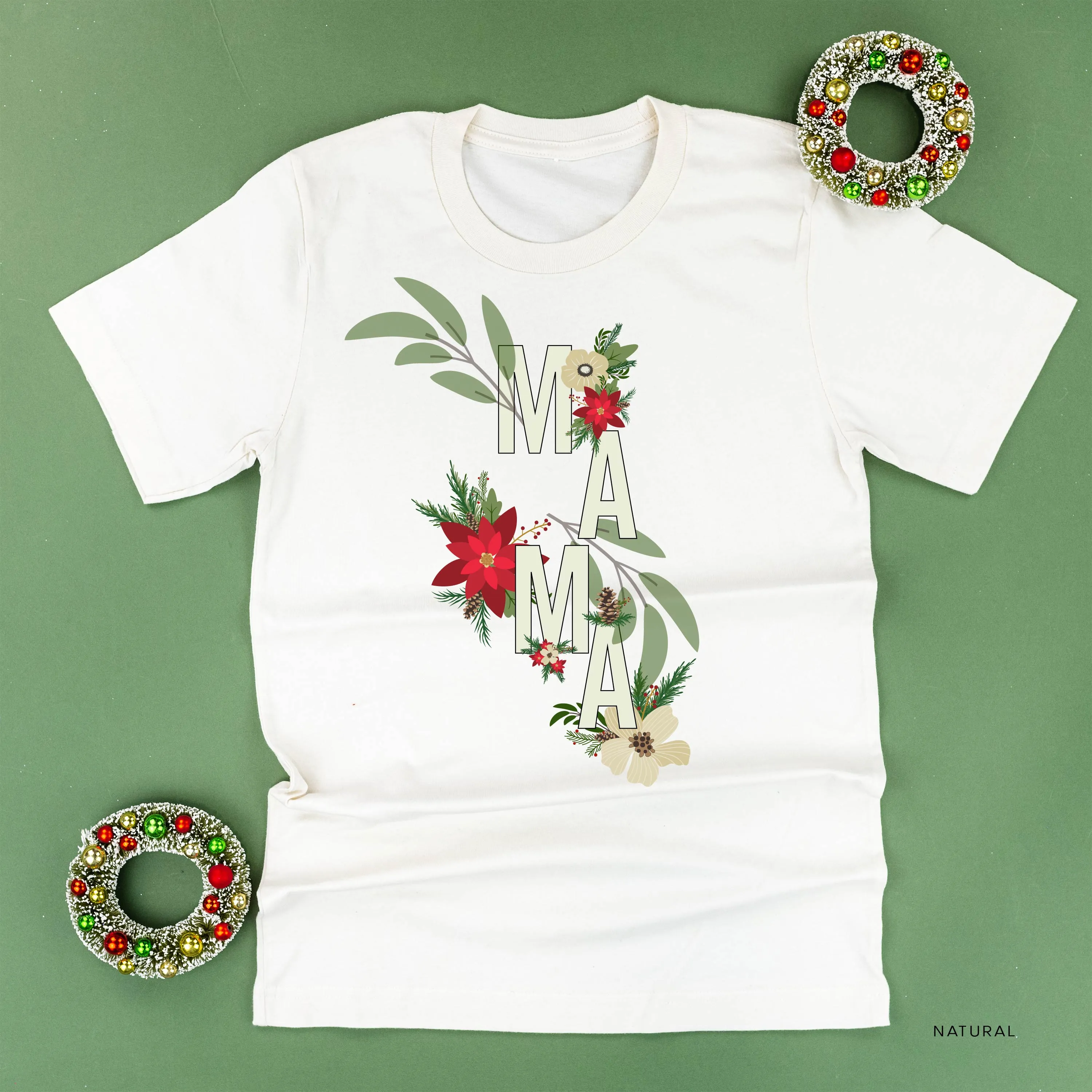 Christmas Floral Mama - Unisex Tee