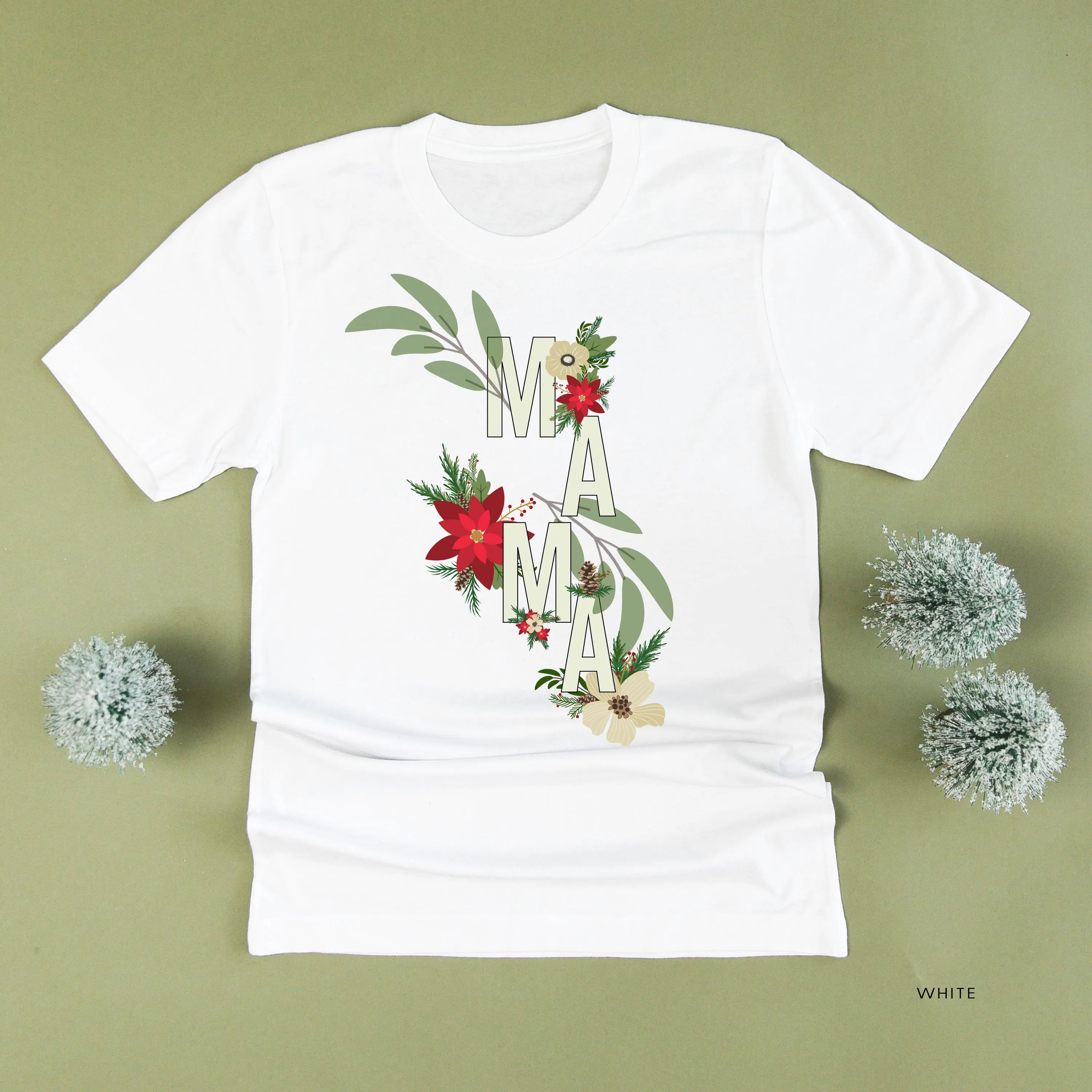 Christmas Floral Mama - Unisex Tee