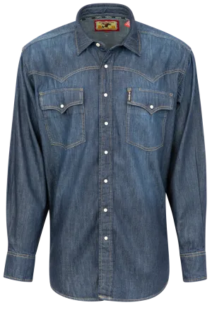 Cinch Stonewash Snap Front Shirt - Denim