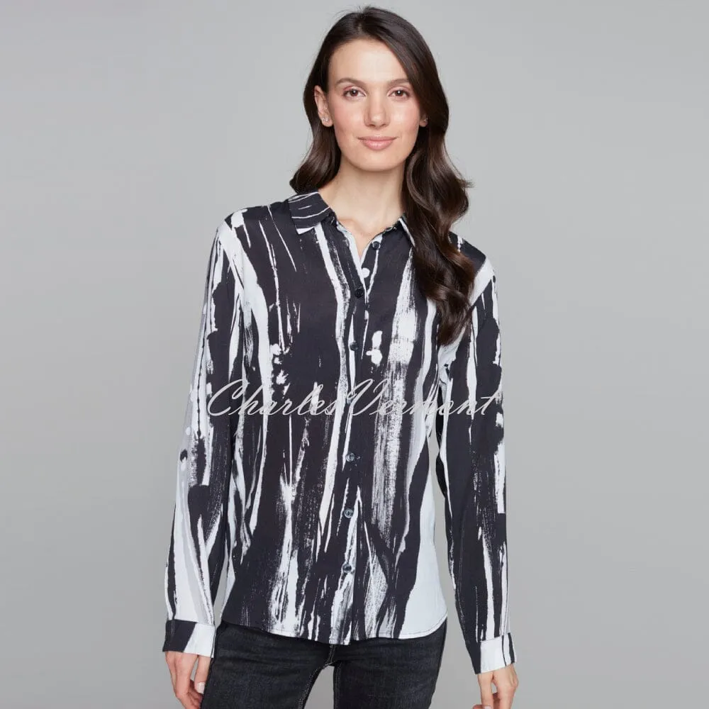 Claire Desjardins 'Breezy Black & White' Blouse - Style 91723