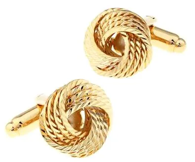 Classy Men Cufflinks Gold Knot - 4 Styles