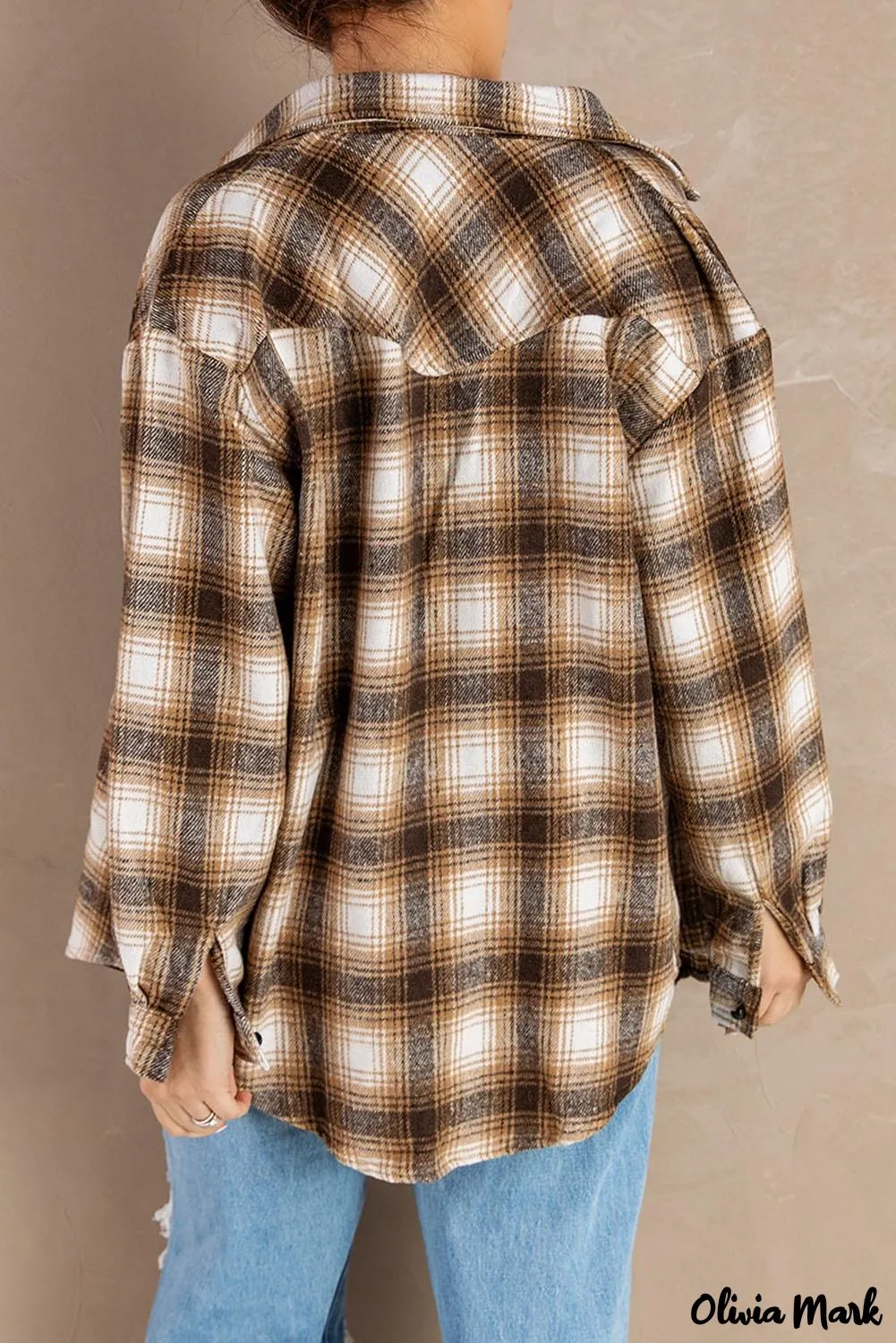 Deanwangkt - Black checked jacket with pockets and buttons