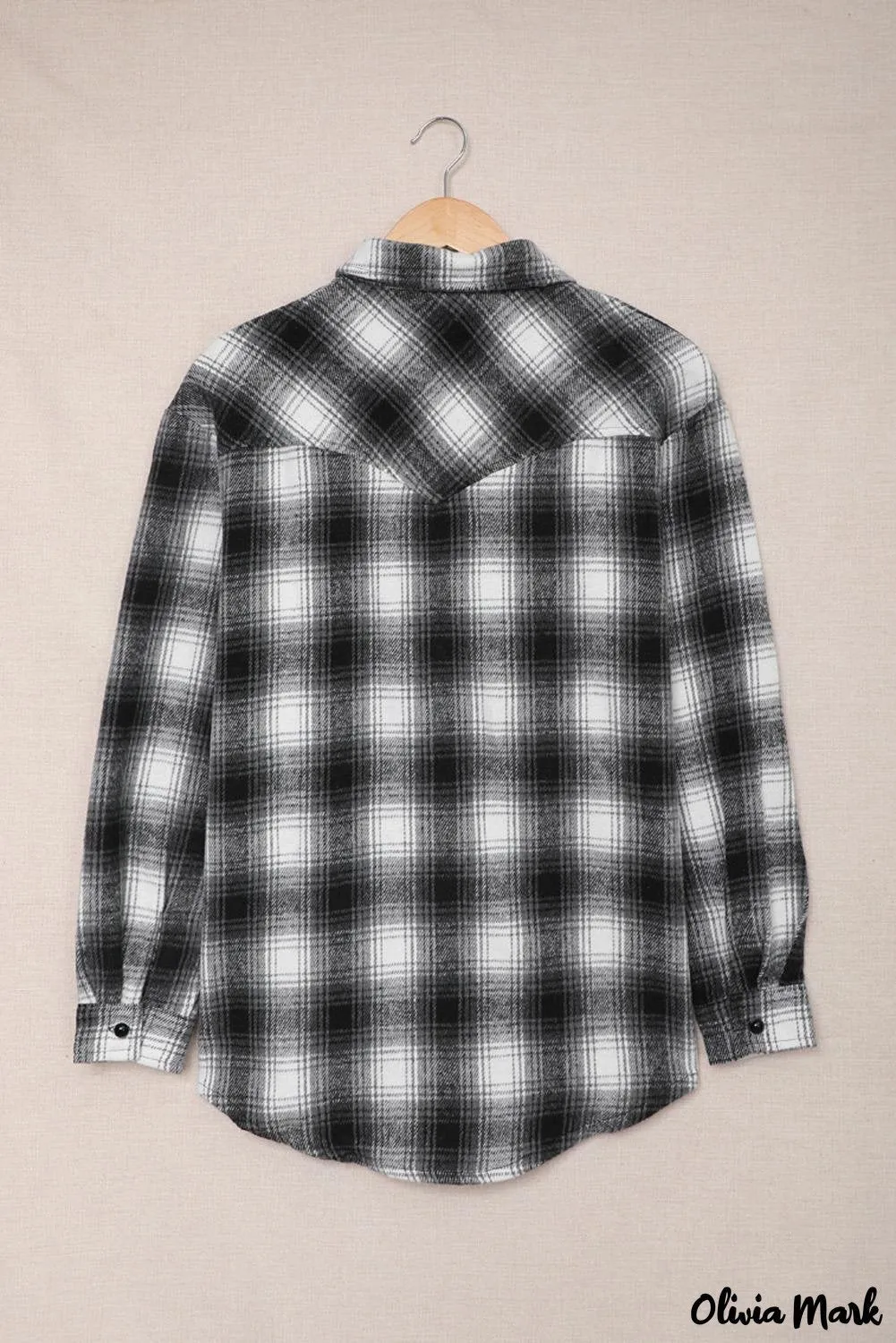 Deanwangkt - Black checked jacket with pockets and buttons