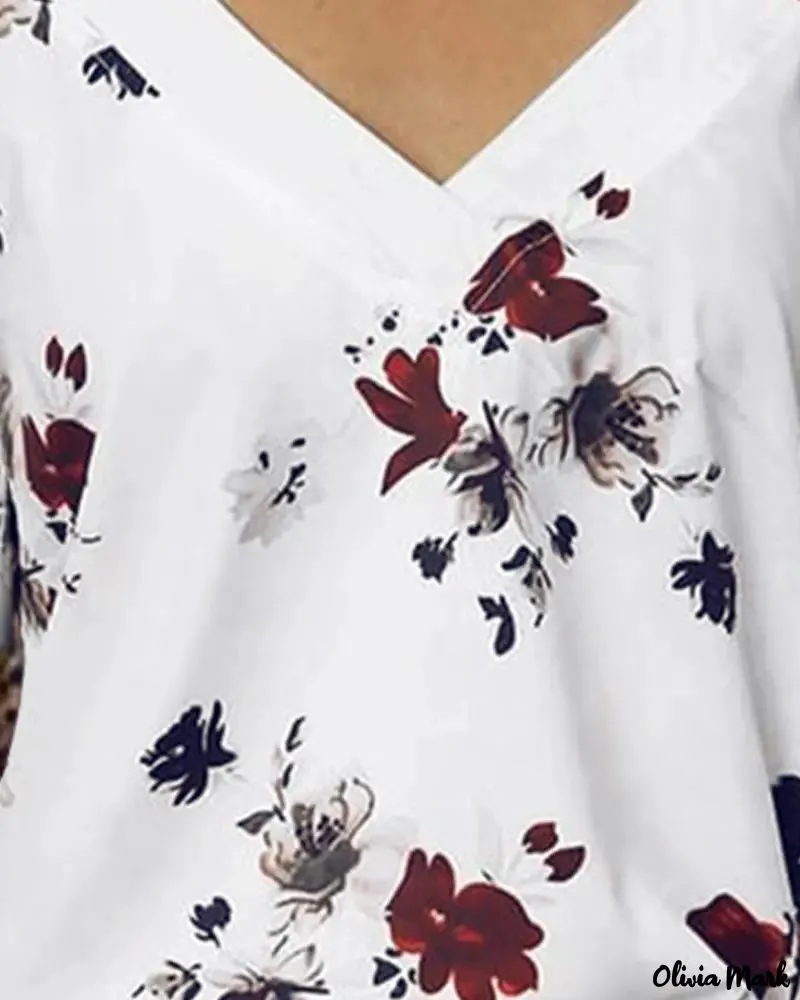 Deanwangkt - Off-the-shoulder top with floral print eyelet embroidery