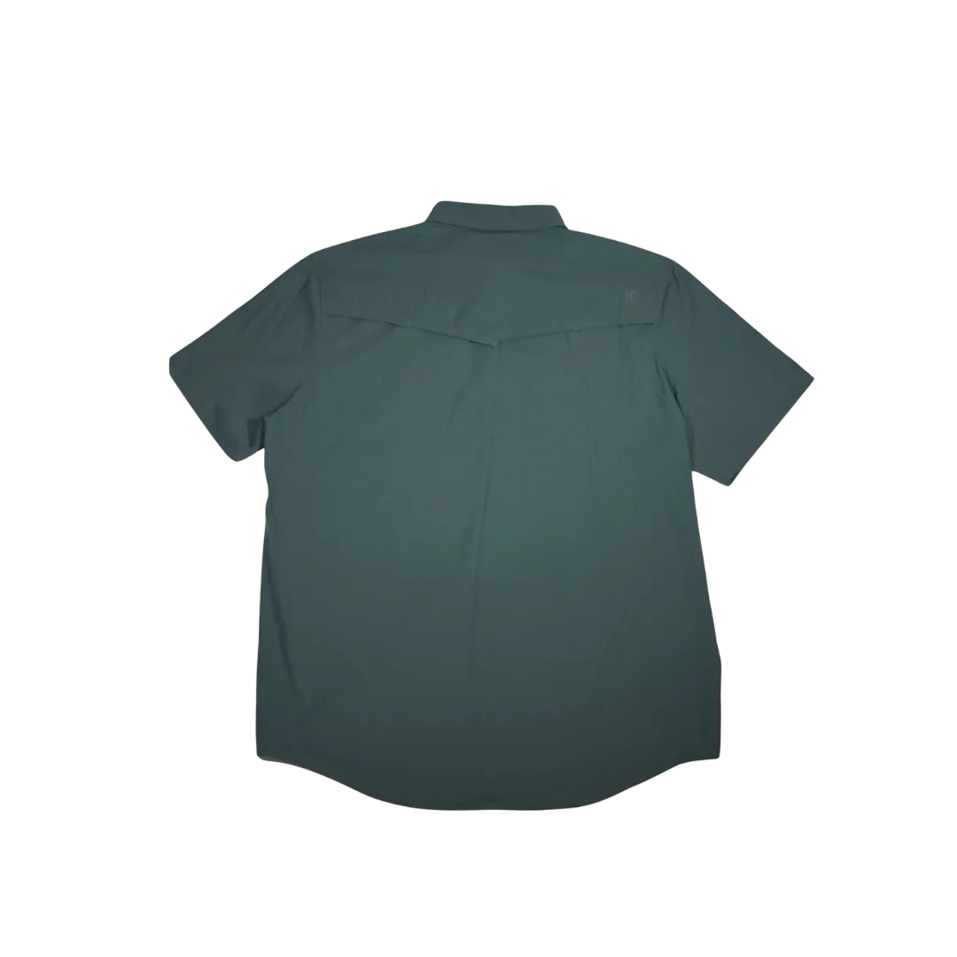 Ferrell Men's Core Short Sleeve Snap Teal Shirt