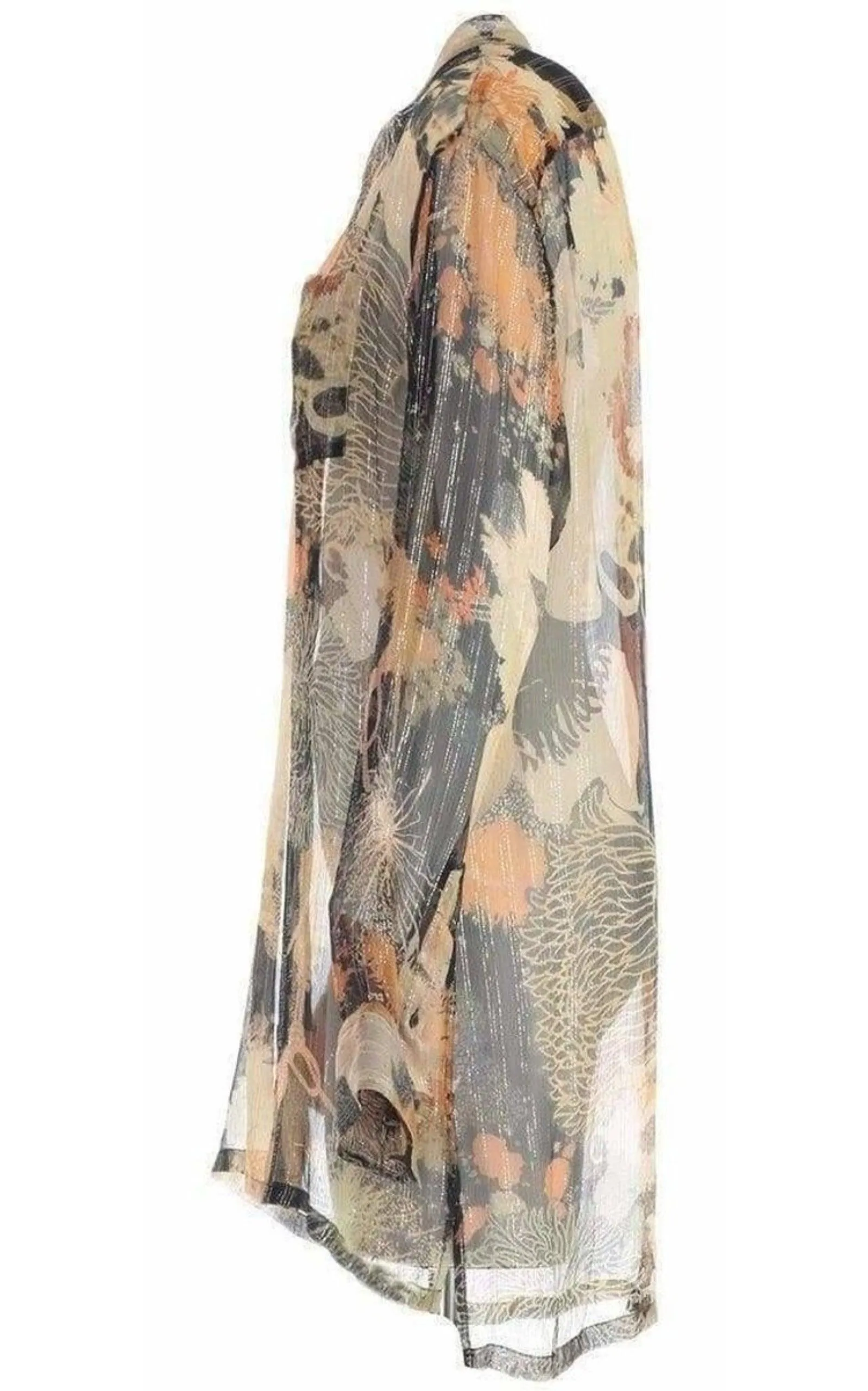 Floral Print Silk Chiffon Shirt