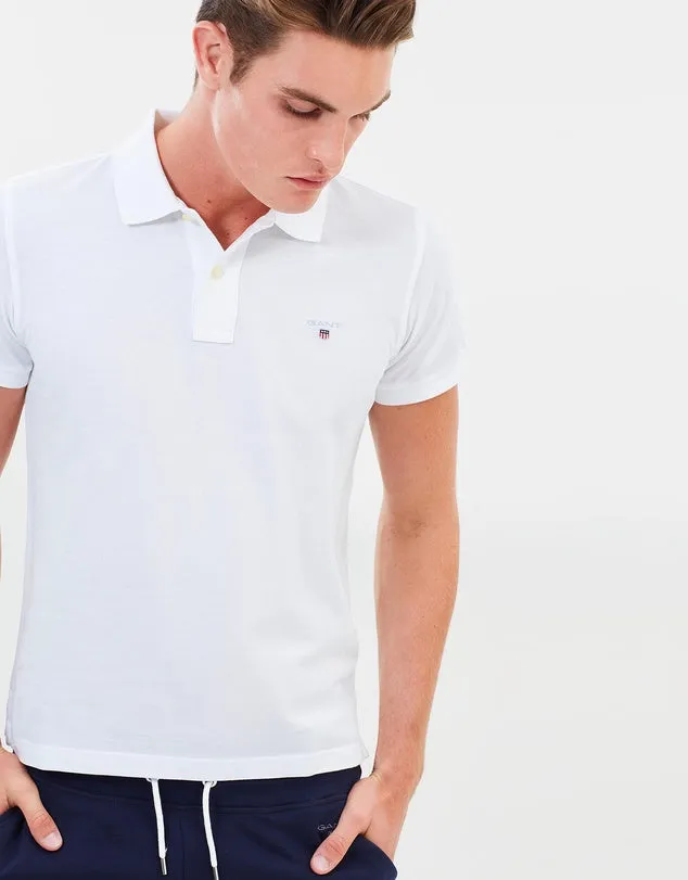 Gant Original White Pique SS Rugger Polo