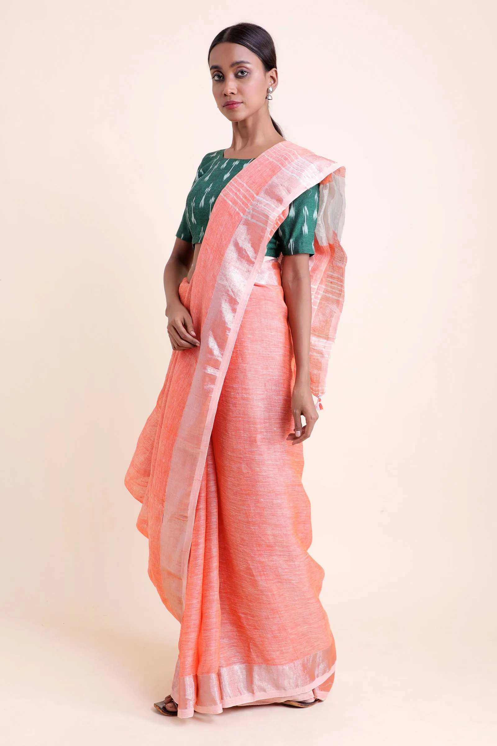 Inside Out Beauty Linen Saree