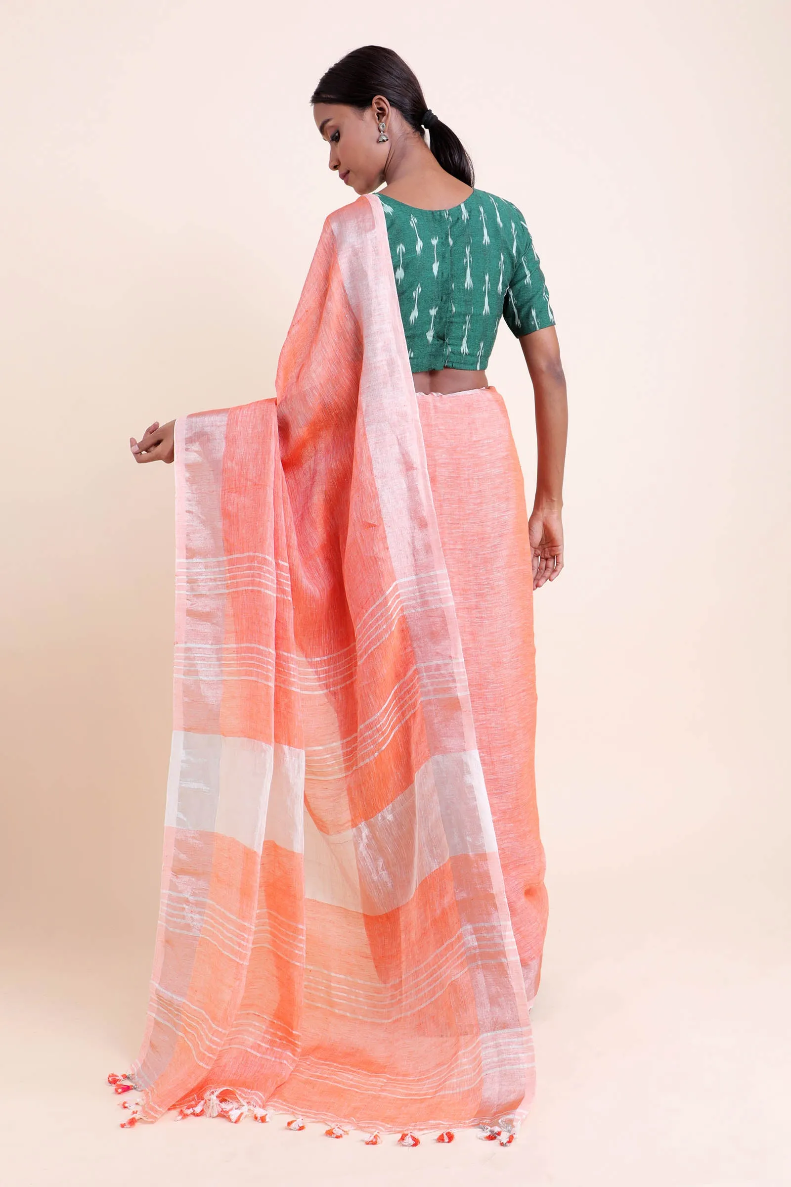 Inside Out Beauty Linen Saree