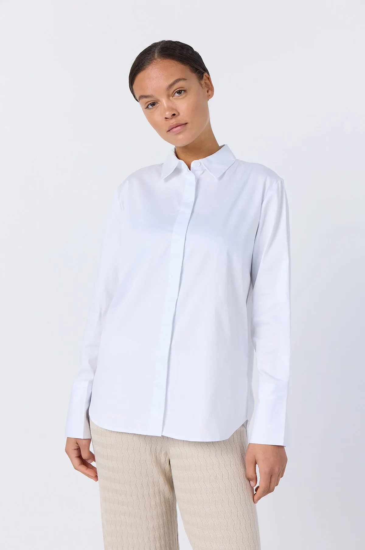 Isla Solid Shirt White