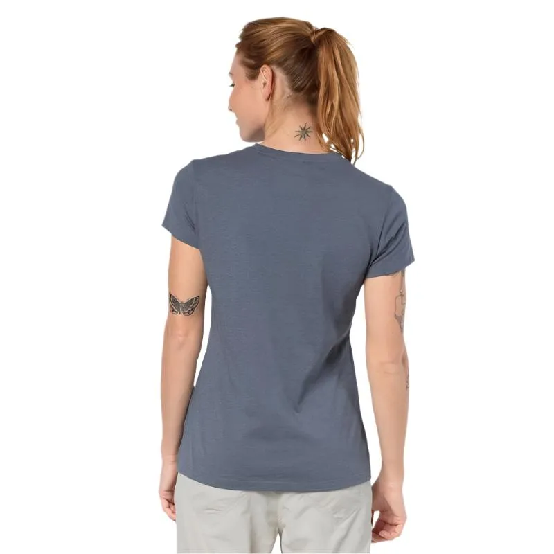 Jack Wolfskin Women's Brand Tee Shirt - Pebble Grey