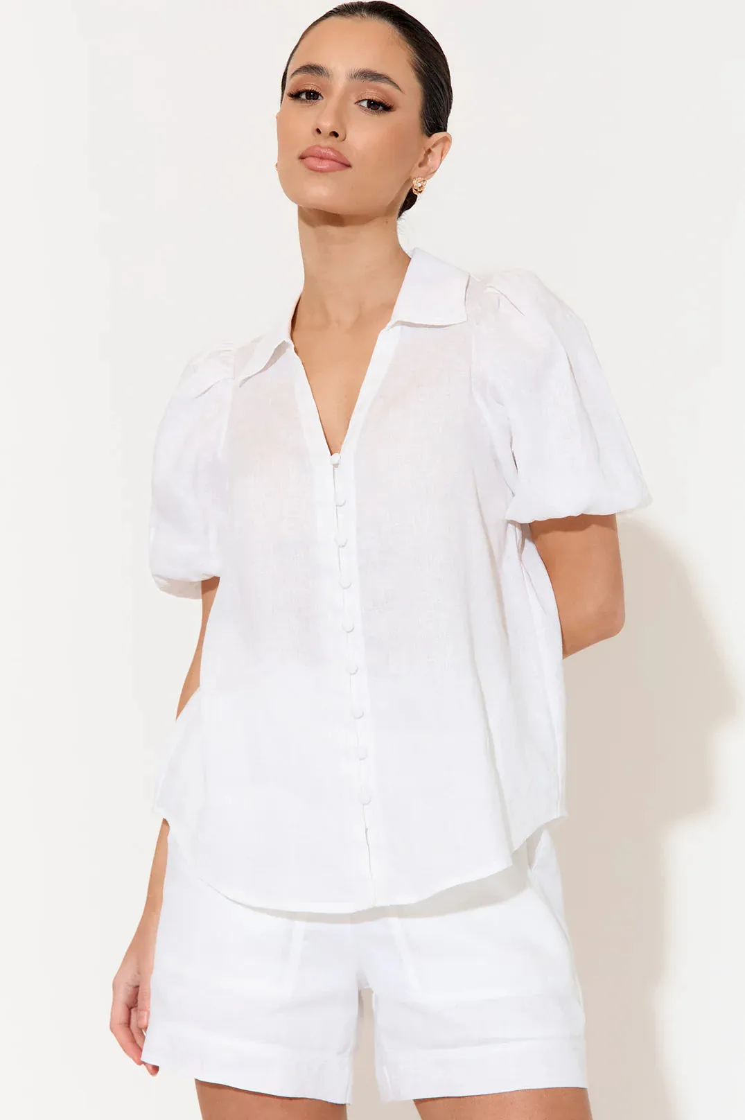 Kate Short Sleeve Linen Shirt