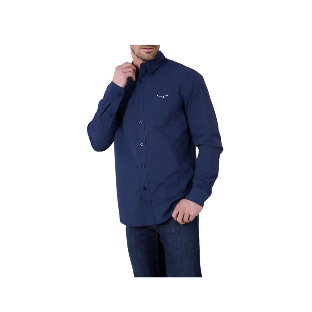 Kimes Ranch Men's KR Team Shirt Dress Navy Shirt