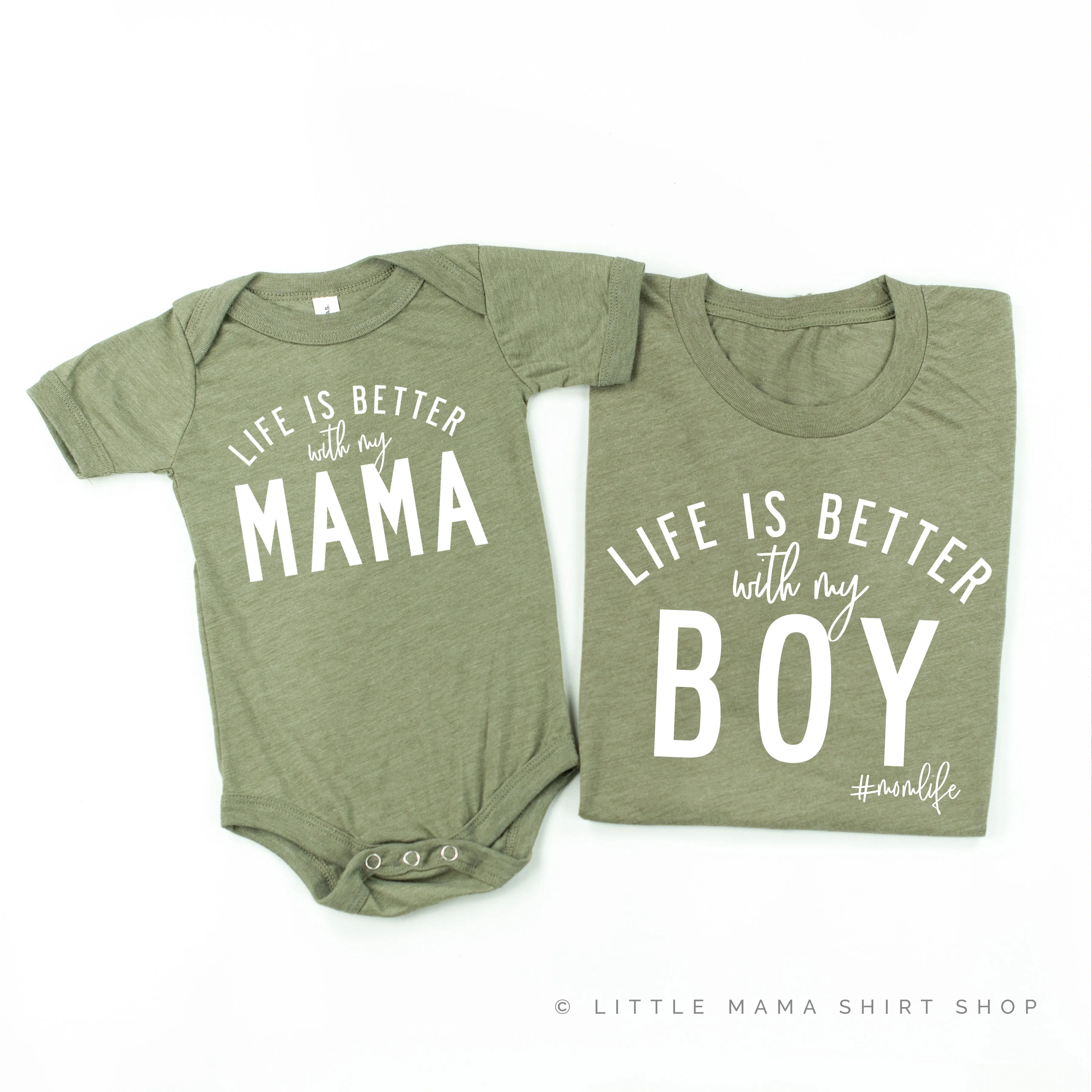 Life is Better with My Boy (Singular) / Life is Better with My Mama - Original Designs - Set of 2 Tees