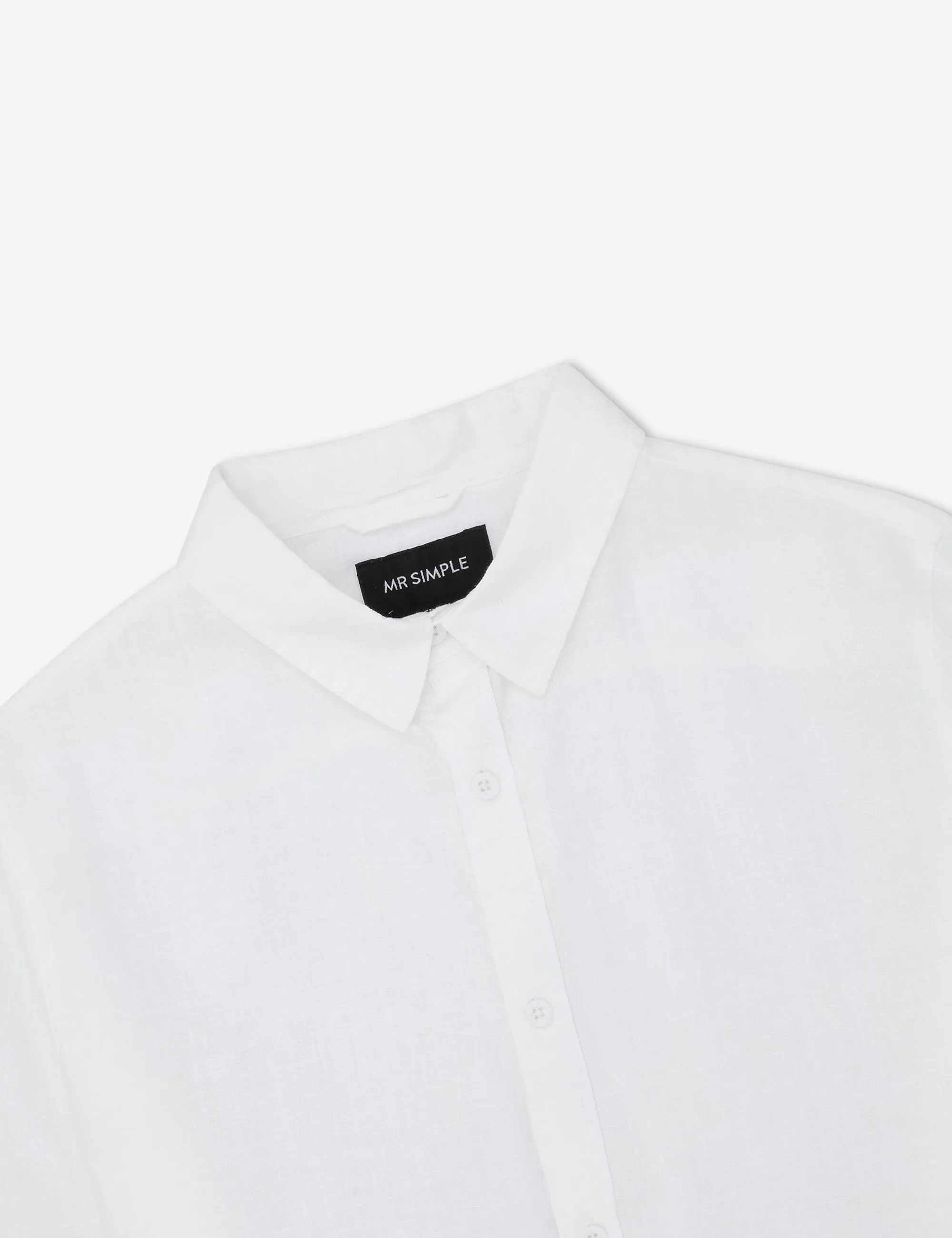 Linen Long Sleeve Shirt - White