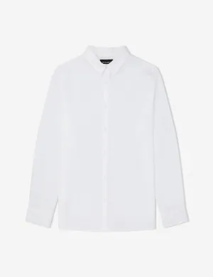 Linen Long Sleeve Shirt - White