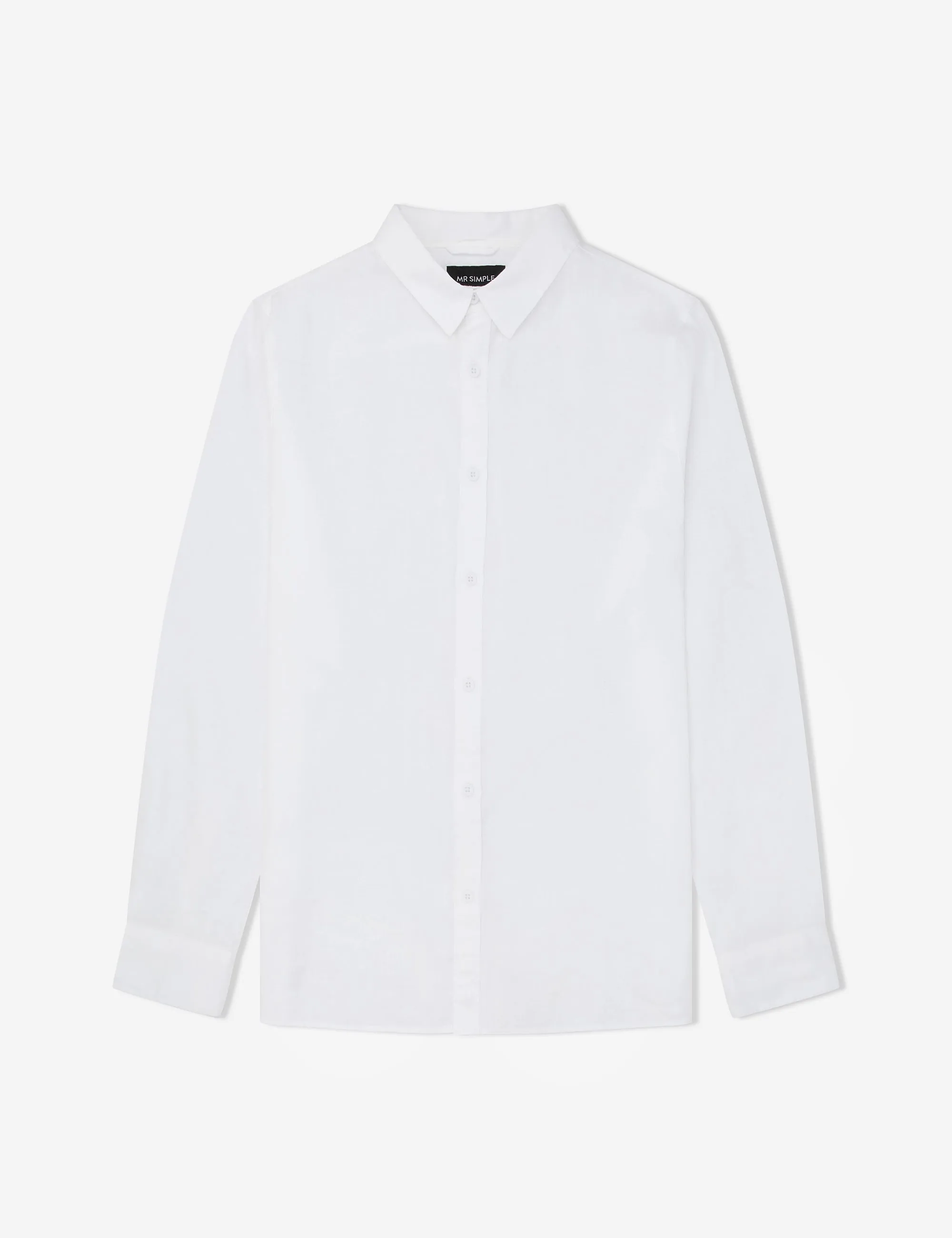 Linen Long Sleeve Shirt - White