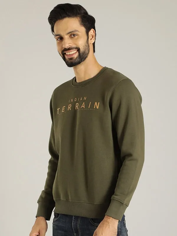 Men Full Sleeve Graphic Crew Neck Sweatshirt