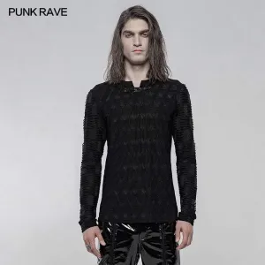 Men's Gothic Dark Texture Long Sleeved T-shirts