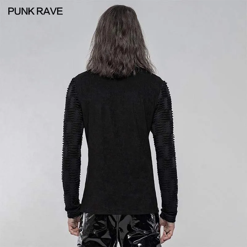 Men's Gothic Dark Texture Long Sleeved T-shirts