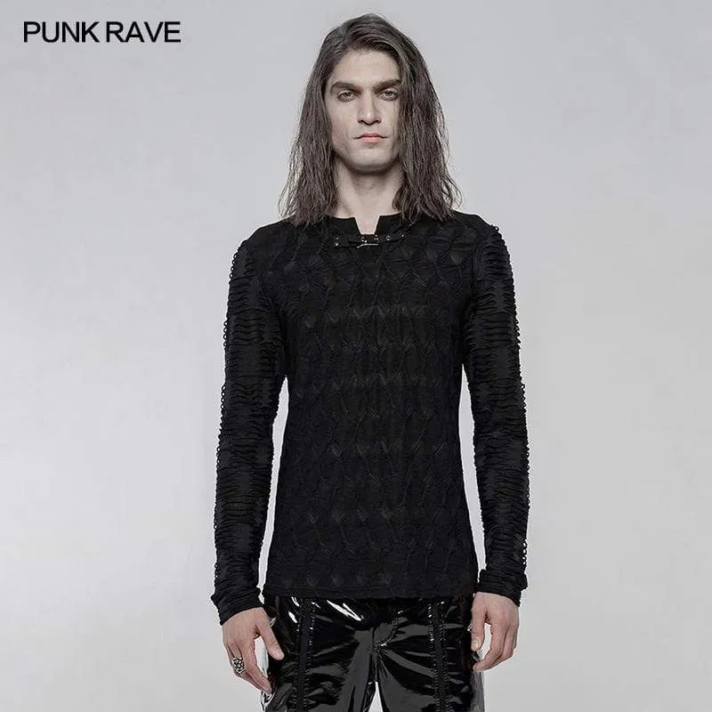 Men's Gothic Dark Texture Long Sleeved T-shirts