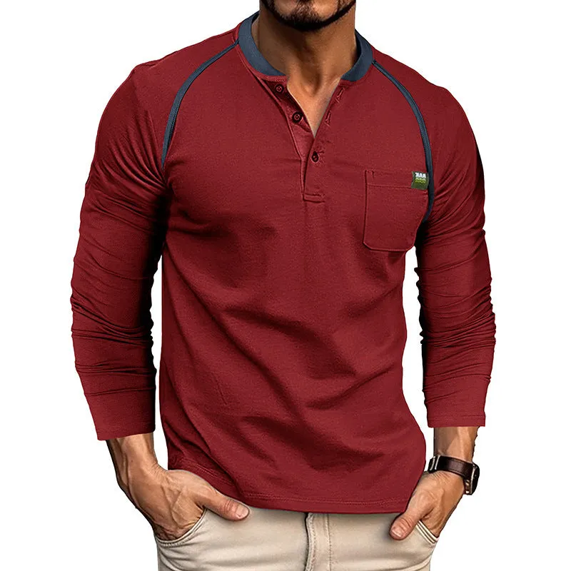 Men's Holster Piping Long Sleeve Shirts