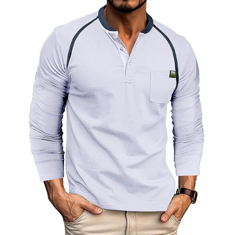 Men's Holster Piping Long Sleeve Shirts