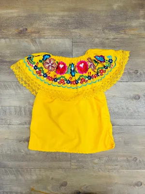 Mexican Girls Off-Shoulder Yellow Top