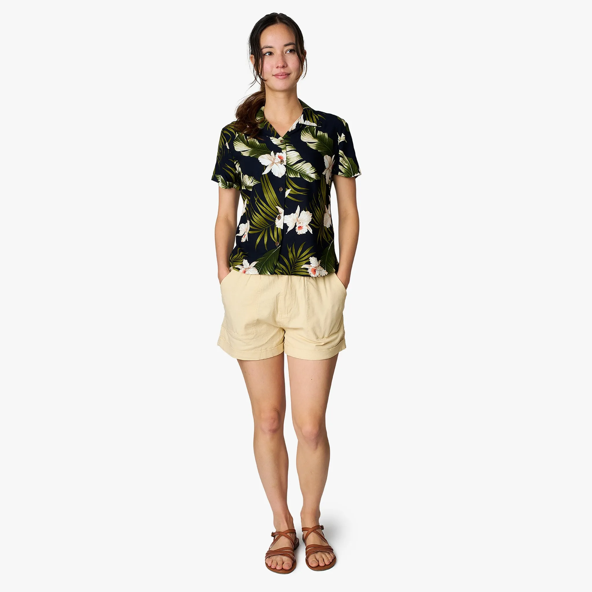 Orchid Floral Camp Blouse