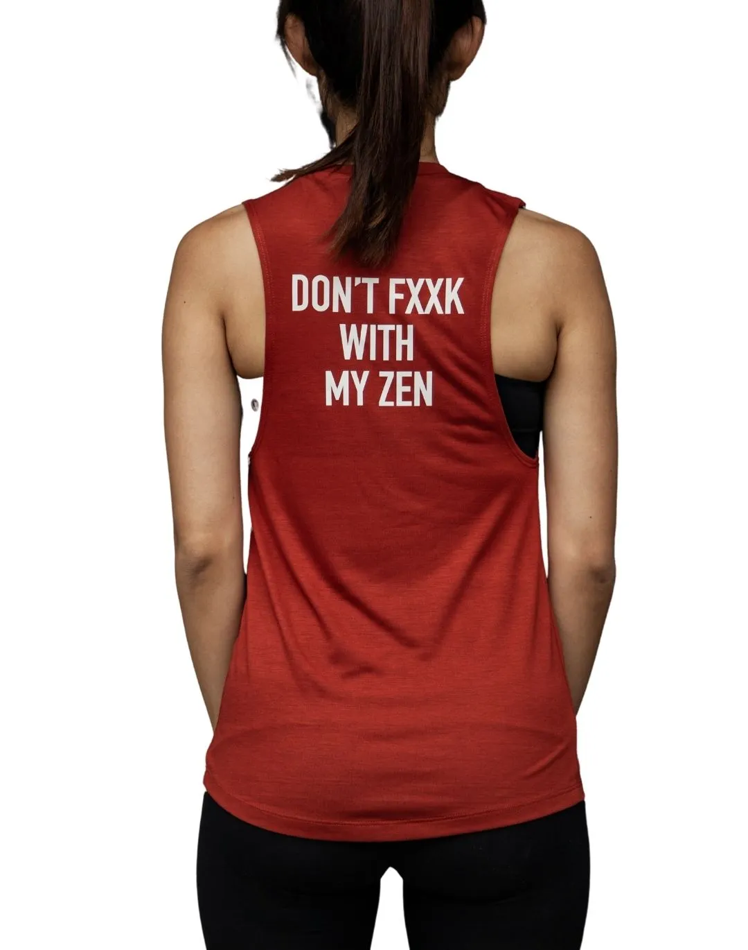 "Don't Fxxk With My Zen" Flowy Scoop Muscle Tank