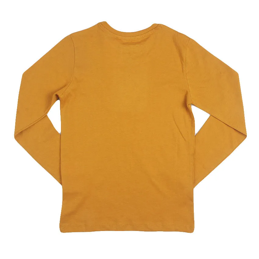 REDTAG Boy's Mustard T-Shirts