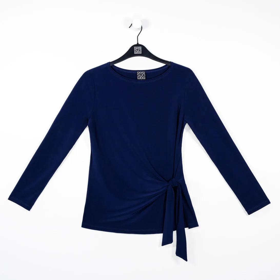 Side Tie Waist Tunic - Navy - Final Sale!