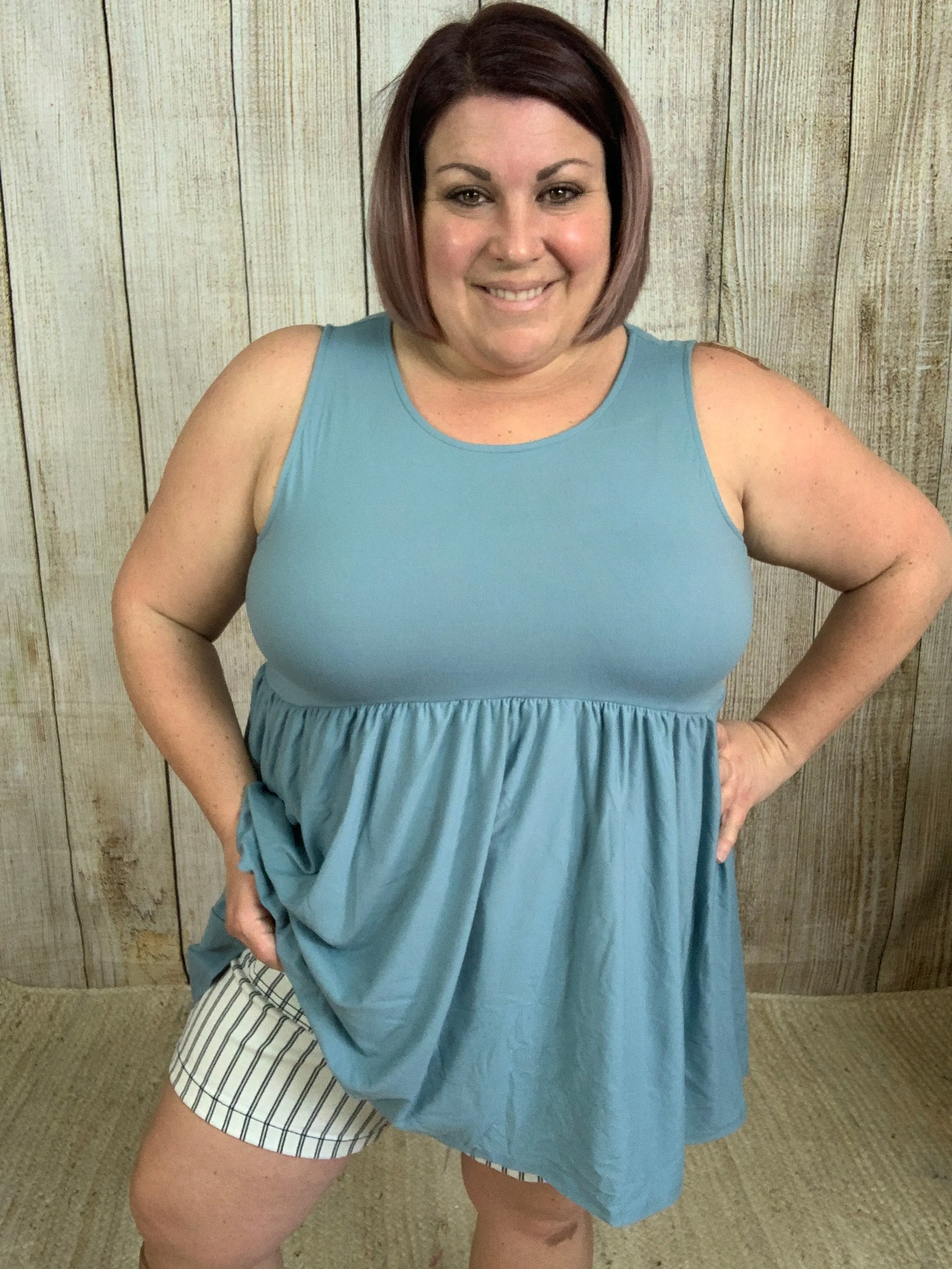 Sleeveless Baby Doll Tunic