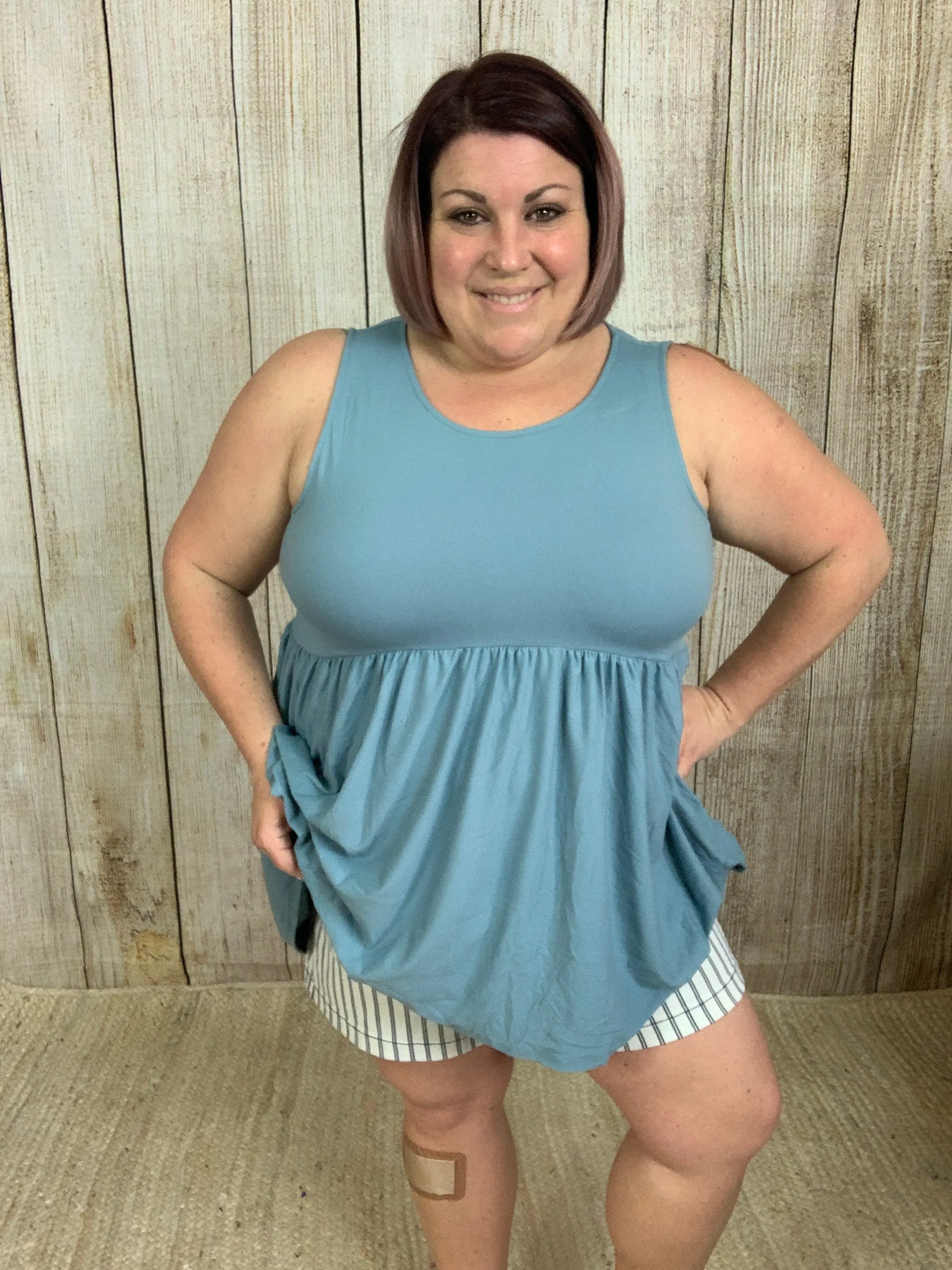 Sleeveless Baby Doll Tunic