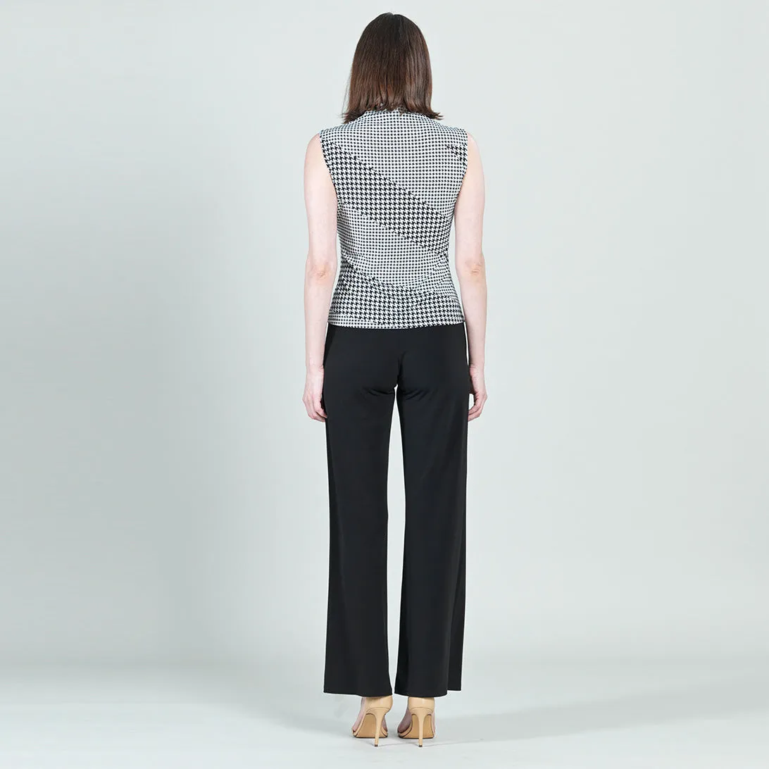 Sleeveless Center Front Tie Top - Houndstooth Grid - Final Sale!