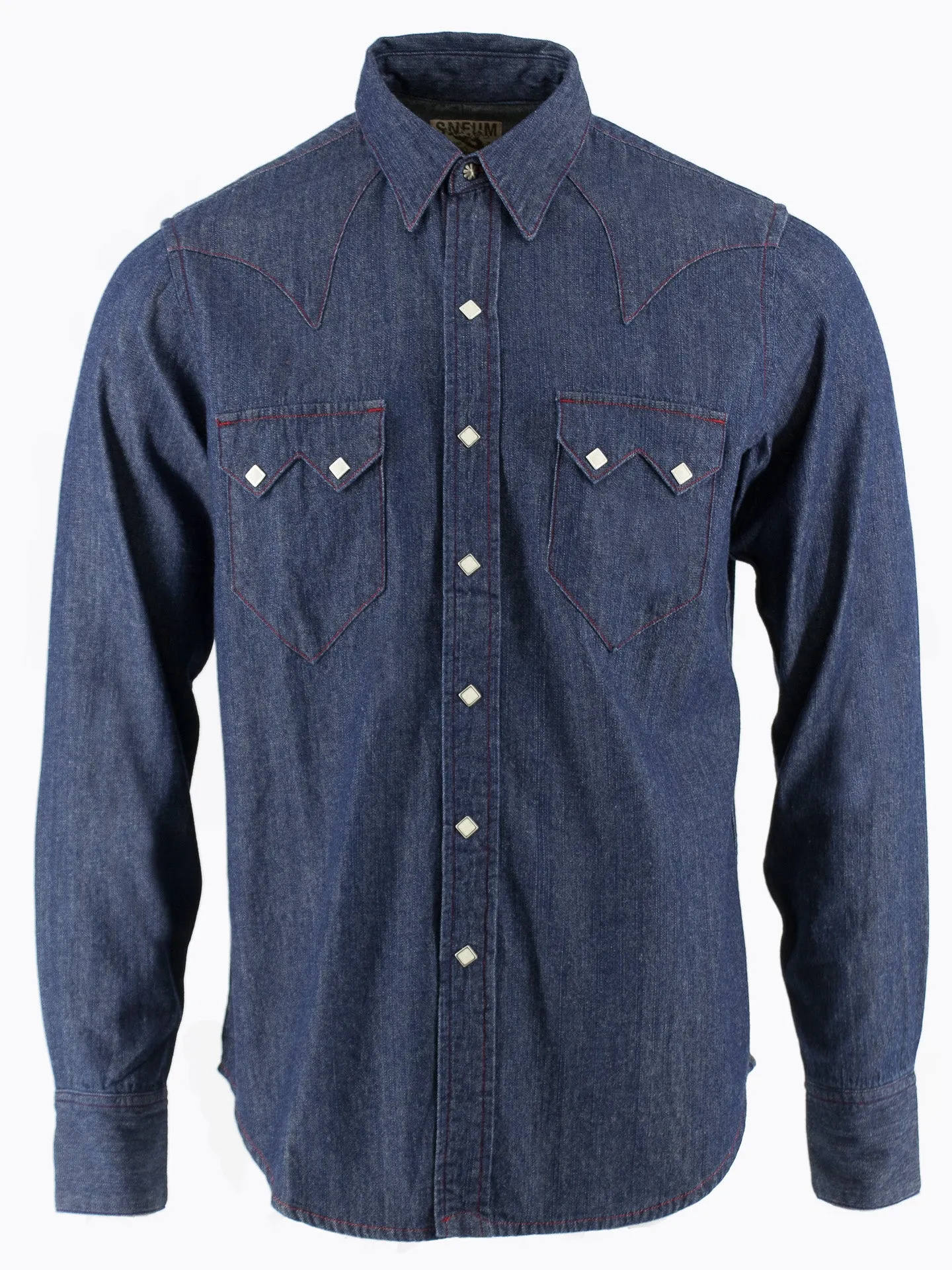 Sneum, Sawtooth Western Shirt, Denim